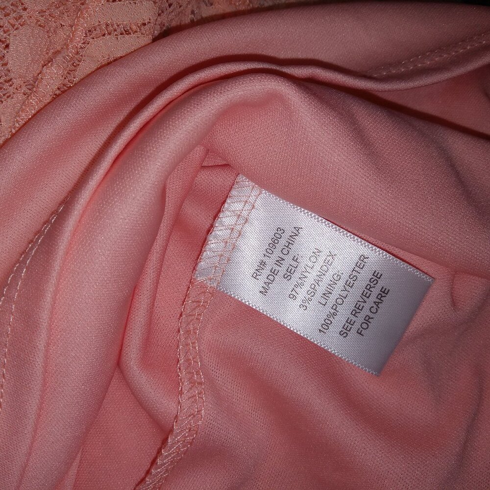 Rabbit Rabbit Rabbit Designs Peach Lace Dress Womens Sz 18 NWT Boho Cottagecore - Picture 12 of 12
